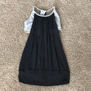 Lulu lemon black and white tank with bra attached